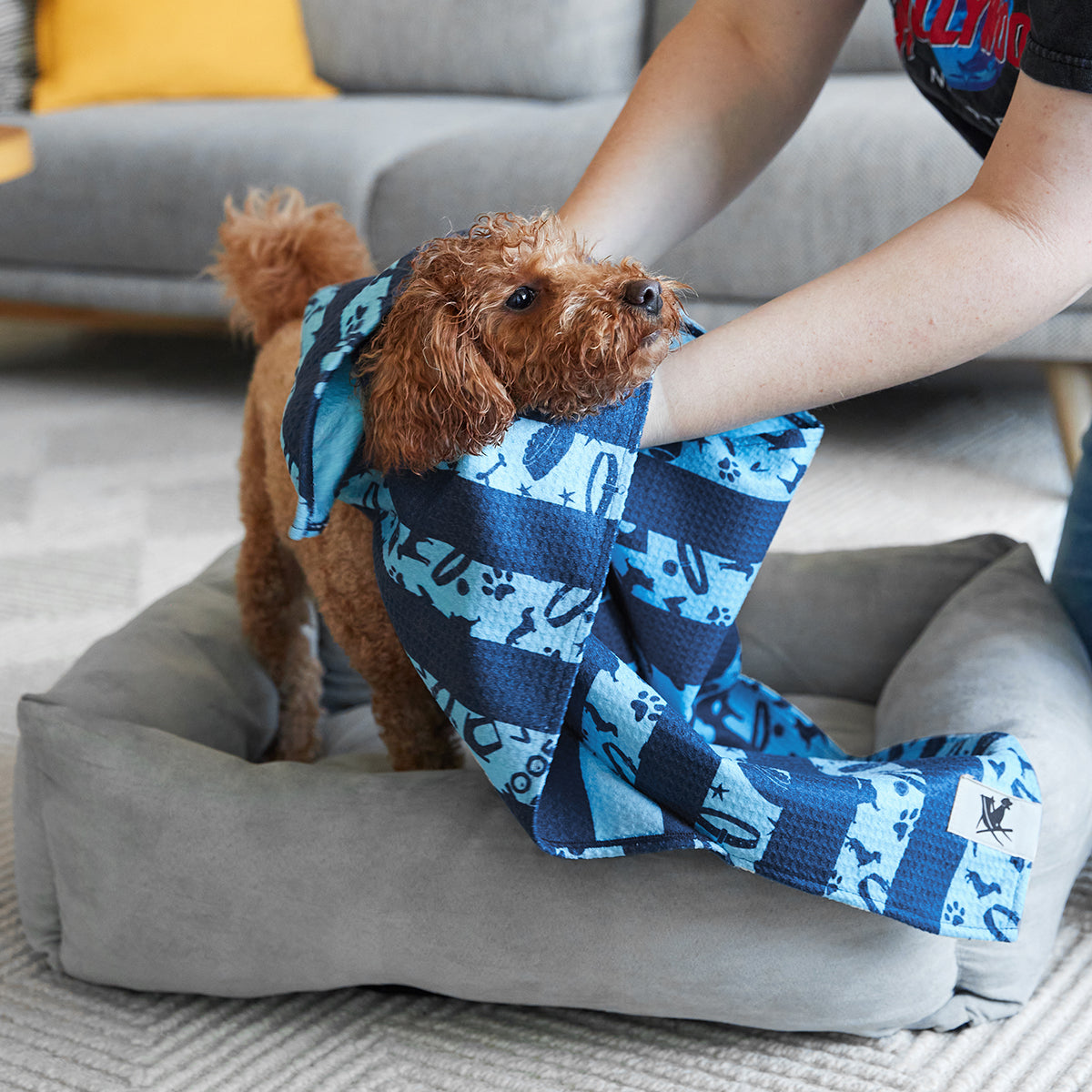 Dock & Bay Dog Towel L Bark Blue 100% Recycled 100% Recycled