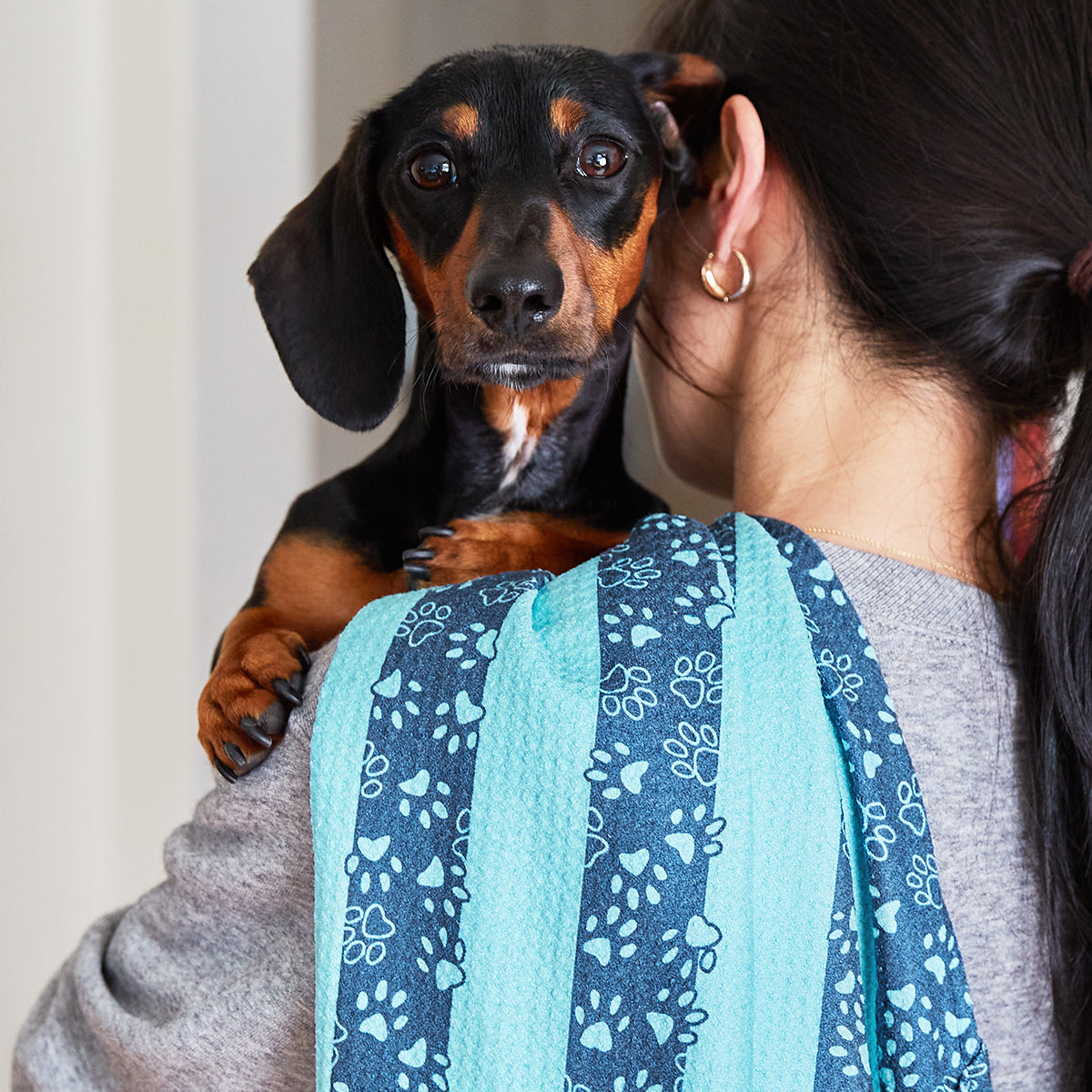 Dock & Bay Dog Towel L Bark Blue 100% Recycled 100% Recycled