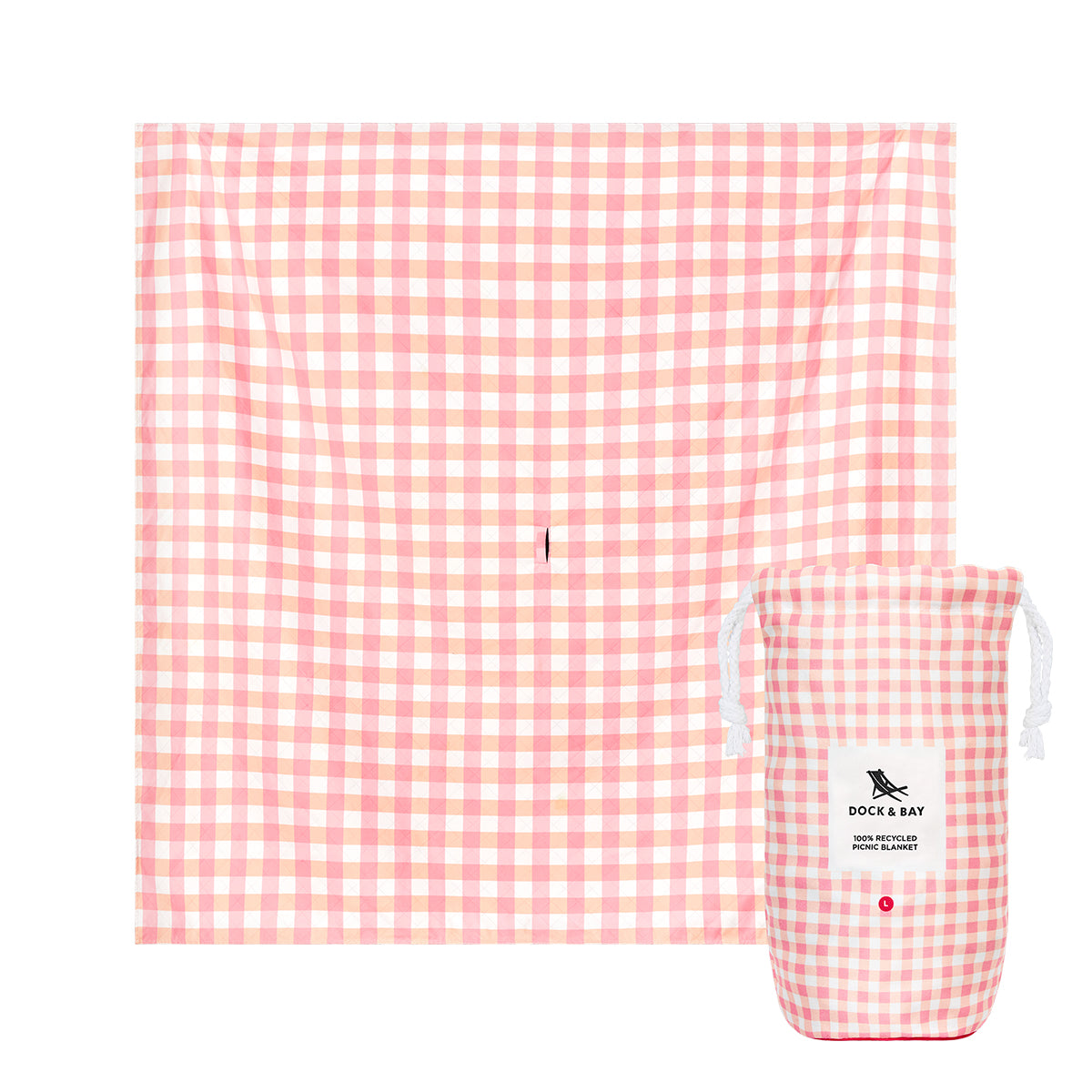 Dock & Bay Beach Blanket Large Strawberries & Cream 100% Recycled 100% Recycled