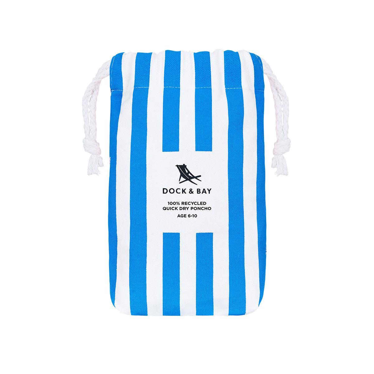 Dock & Bay Poncho Kids Cabana Collection Bondi Blue 100% Recycled 100% Recycled