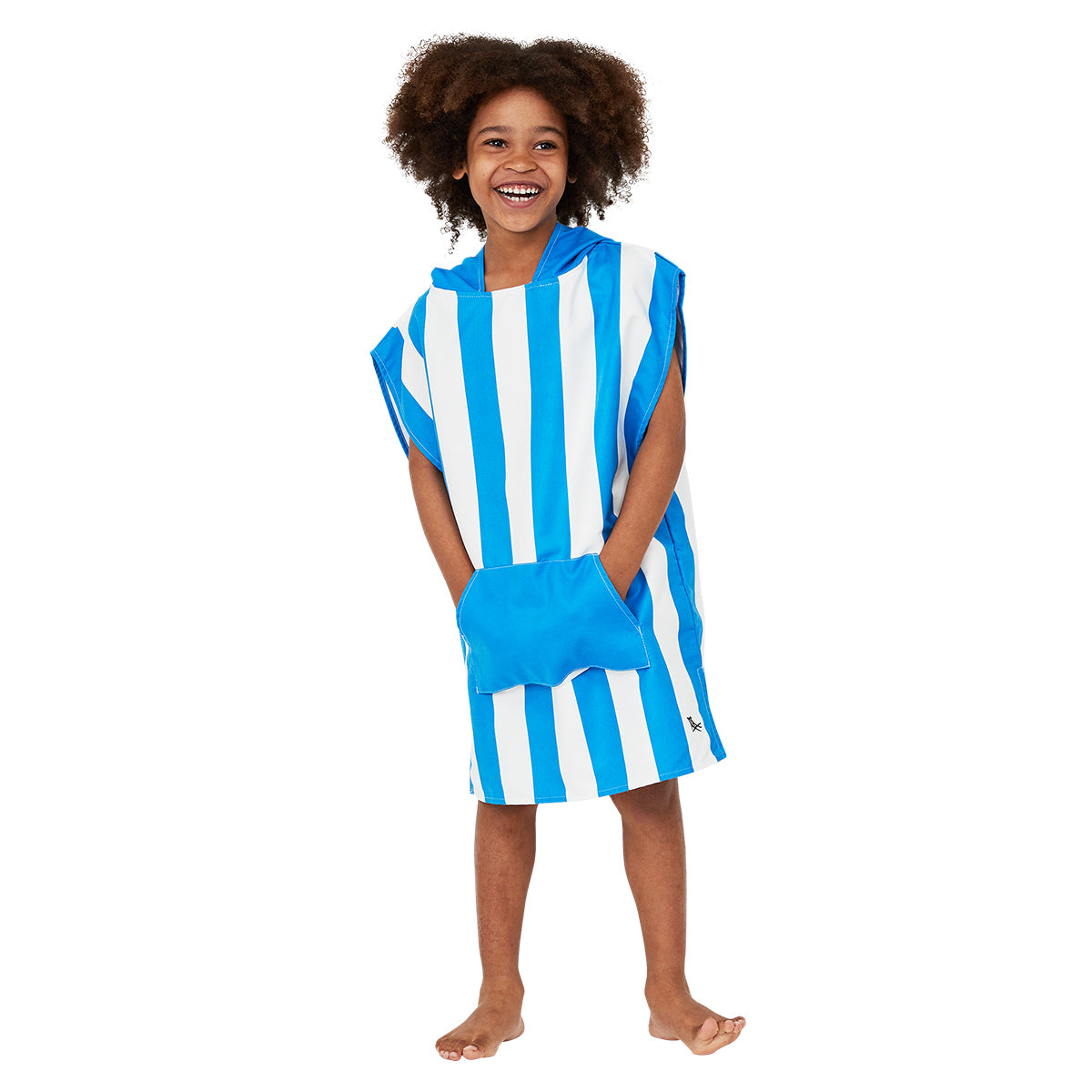 Dock & Bay Poncho Kids Cabana Collection Bondi Blue 100% Recycled 100% Recycled