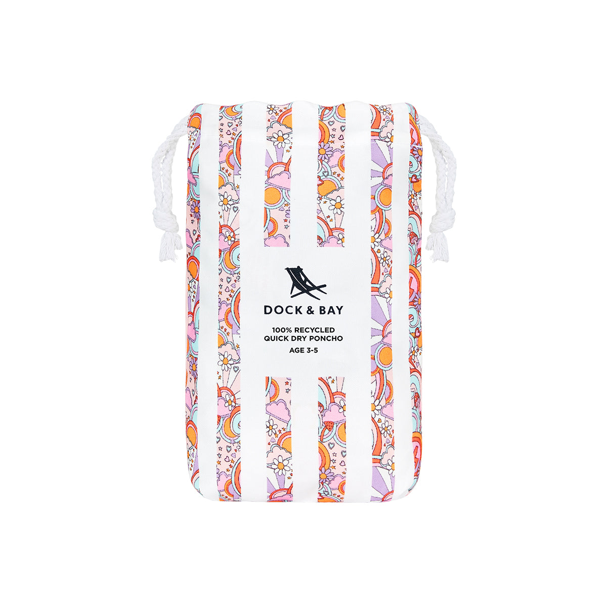 Dock & Bay Poncho Mini Patterned Collection Pink Power 100% Recycled 100% Recycled