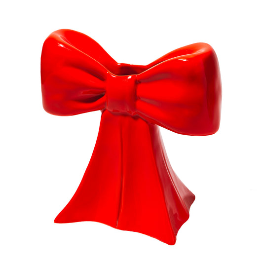 DOIY Bow Vase Red