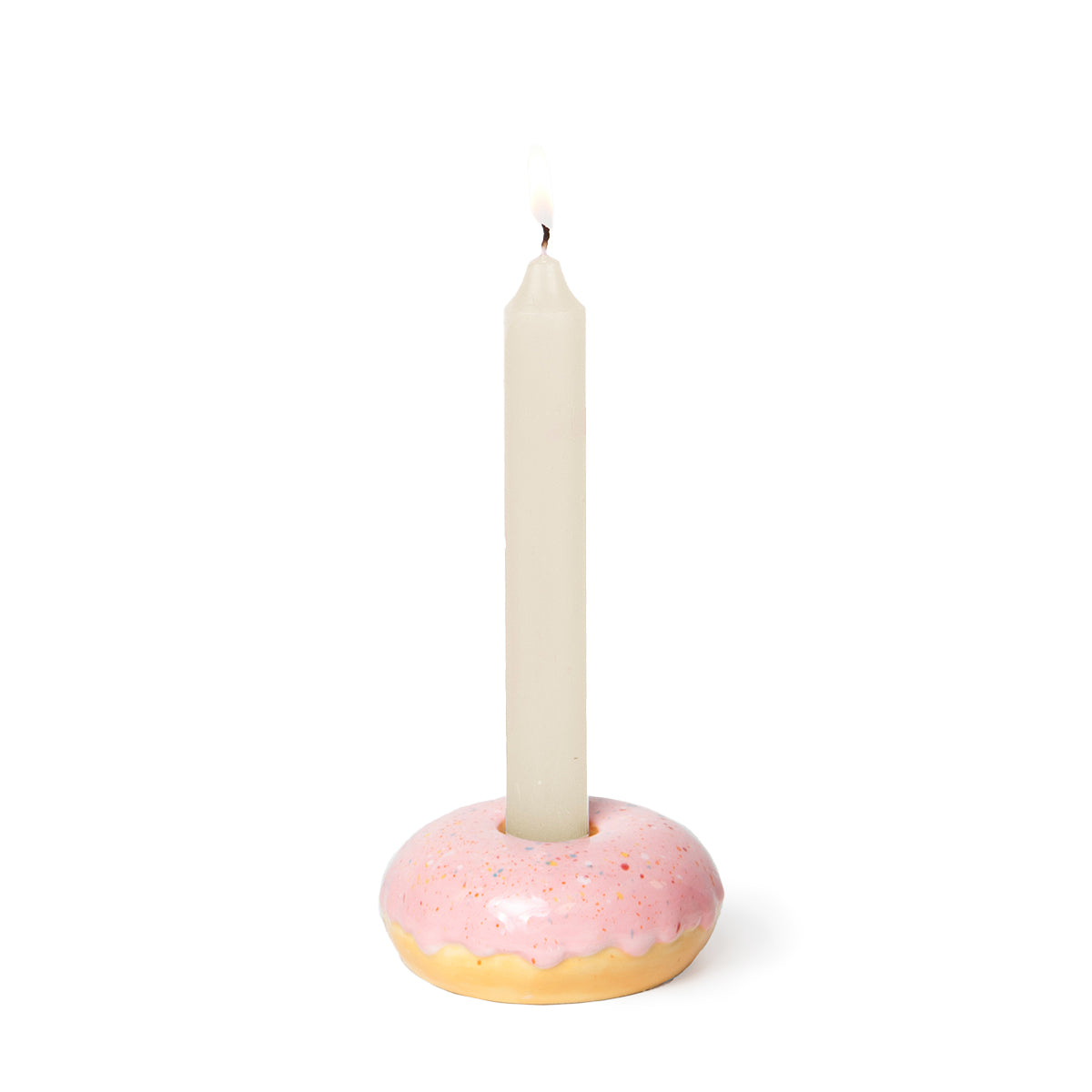 DOIY Fast Food Candle Holder Donut Pink