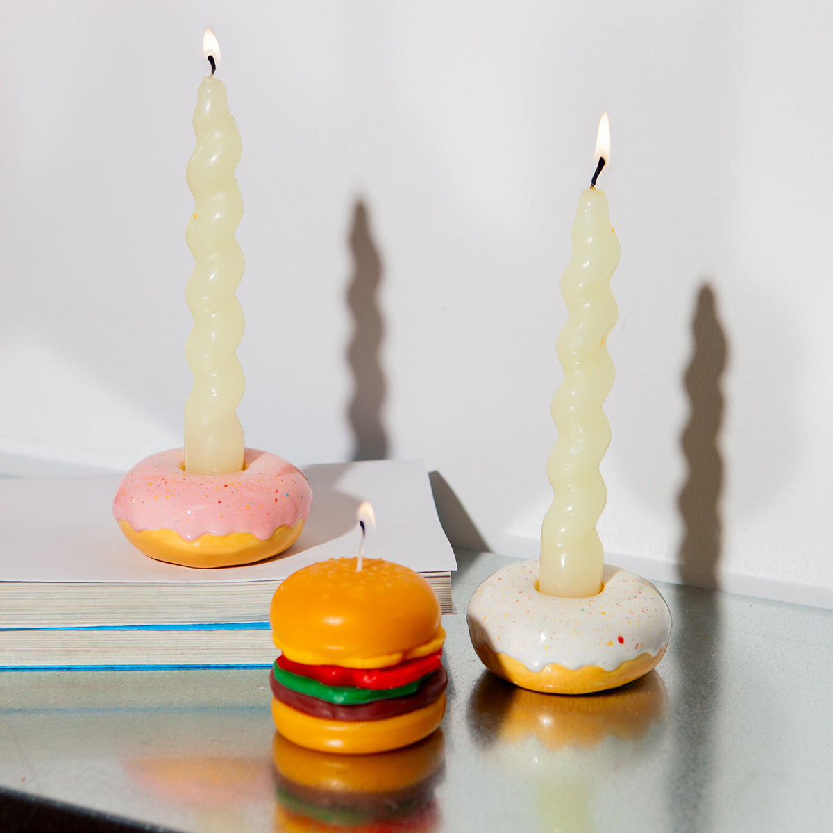 DOIY Fast Food Candle Holder Donut White