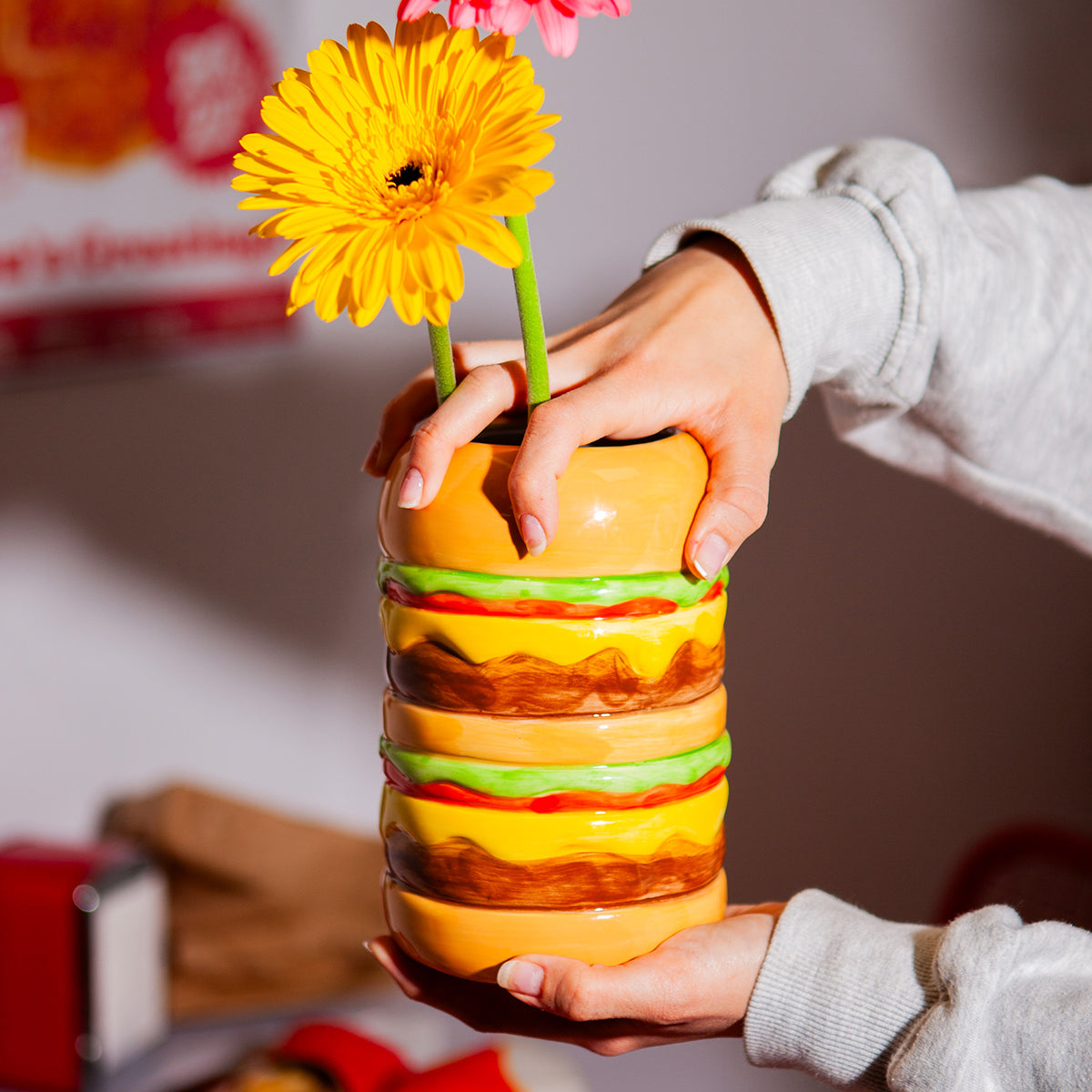 DOIY Fast Food Vase Burger