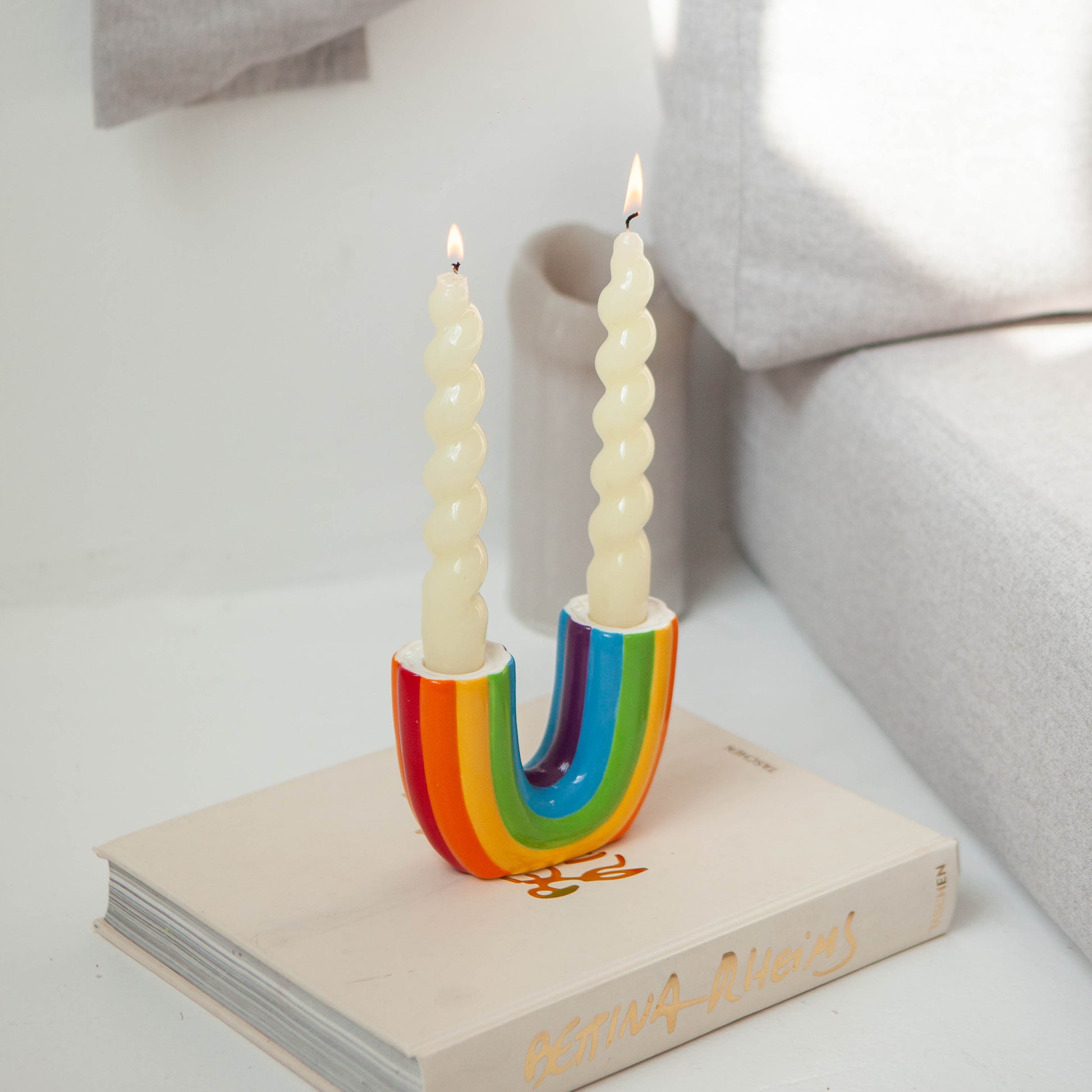 DOIY Rainbow Candle Holder