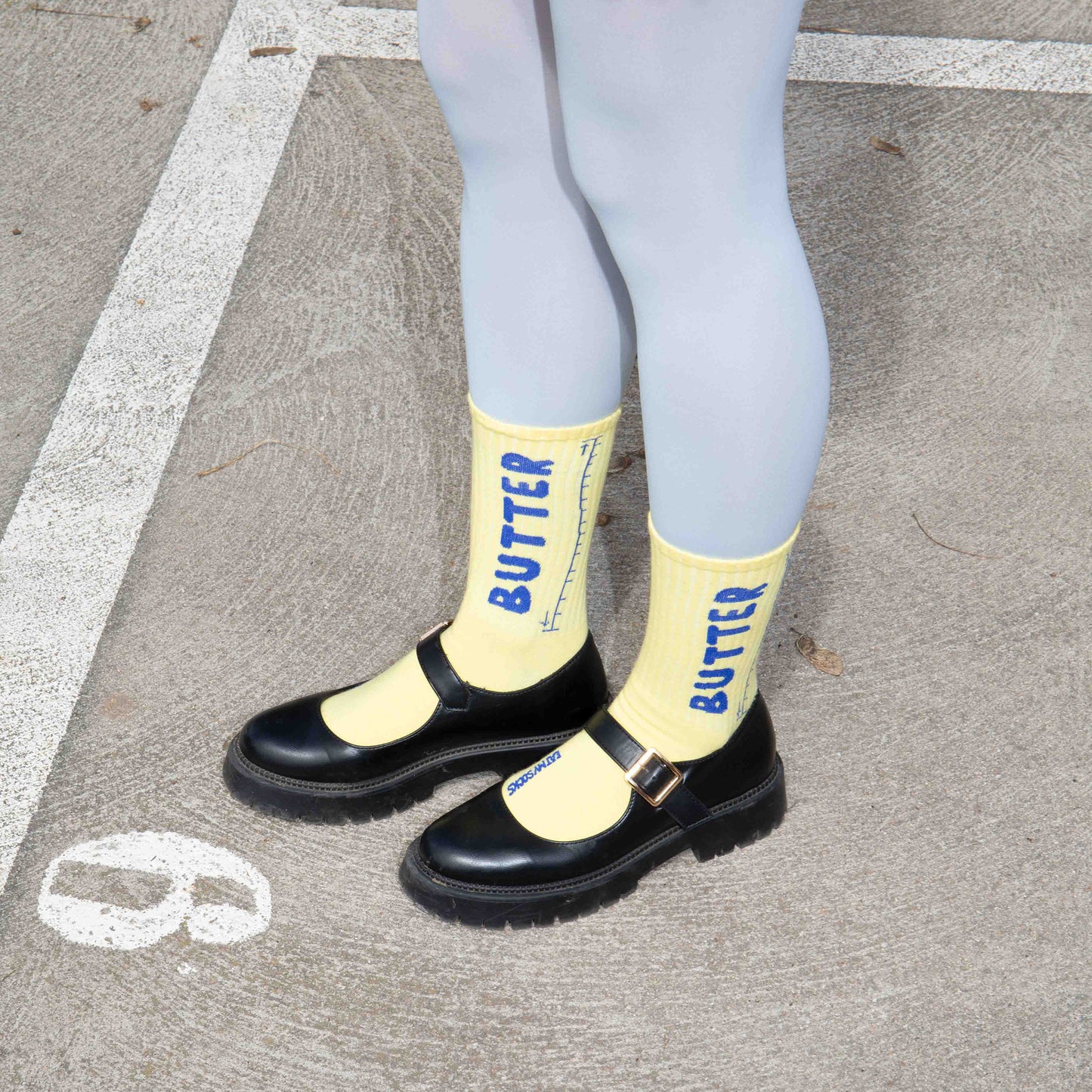 Eat My Socks Crew Socks Butter