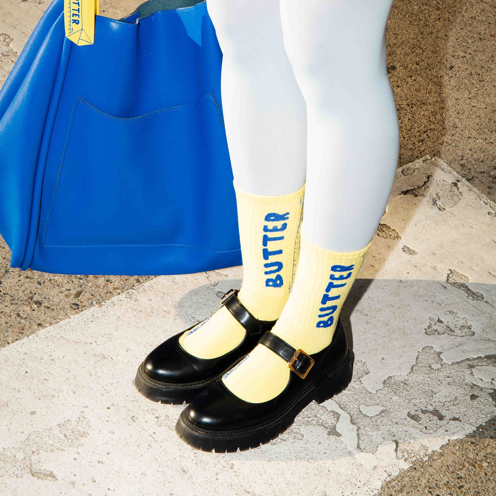 Eat My Socks Crew Socks Butter