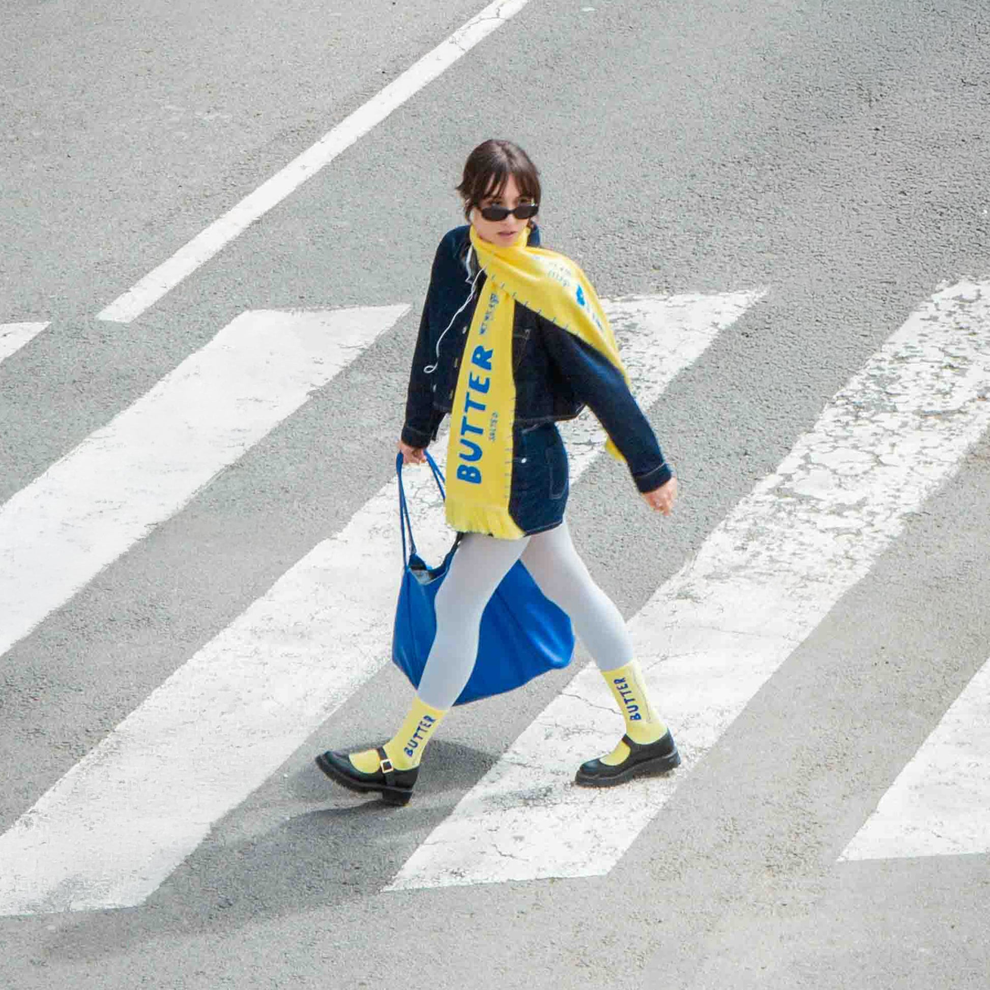 Eat My Socks Crew Socks Butter