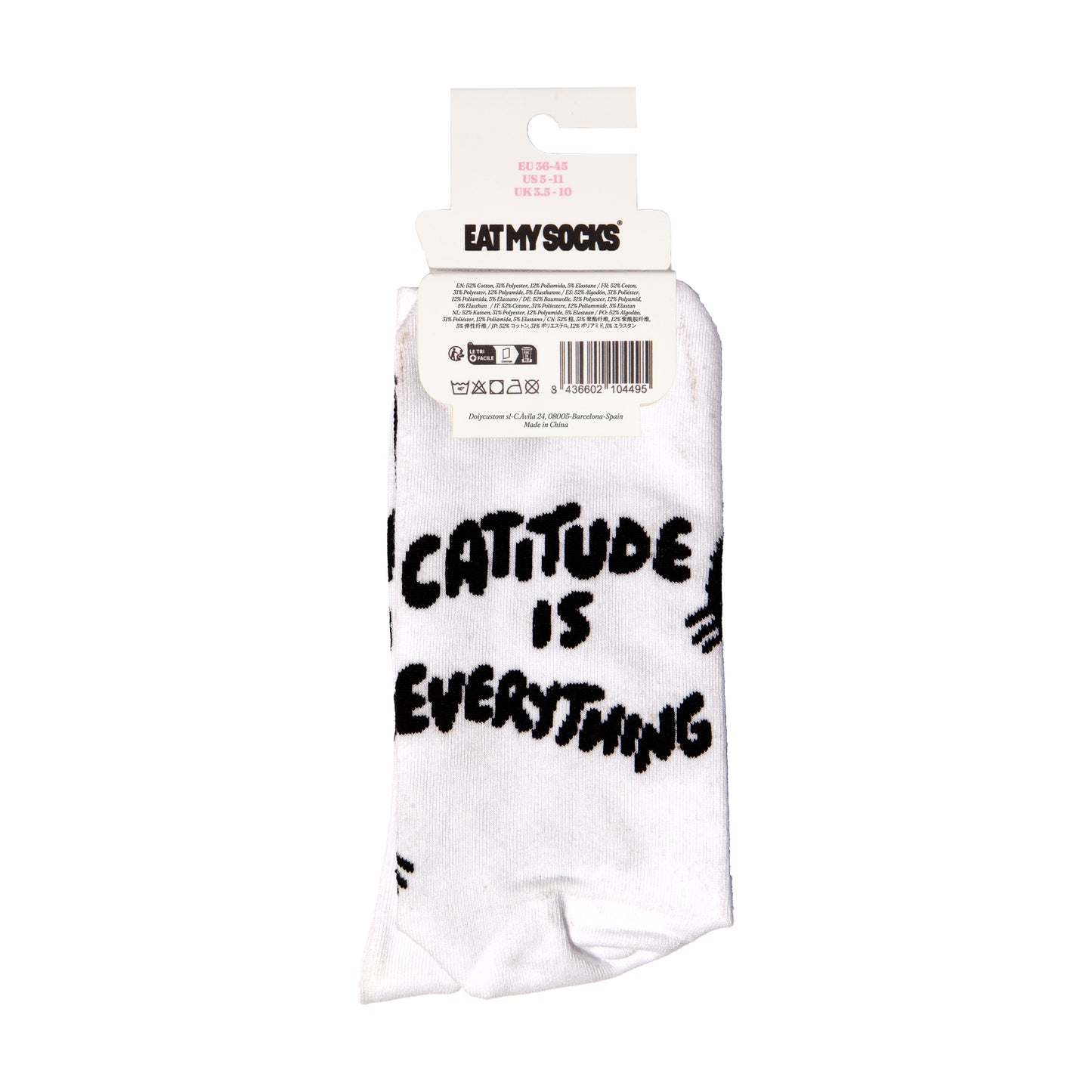 Eat My Socks Crew Socks Cat