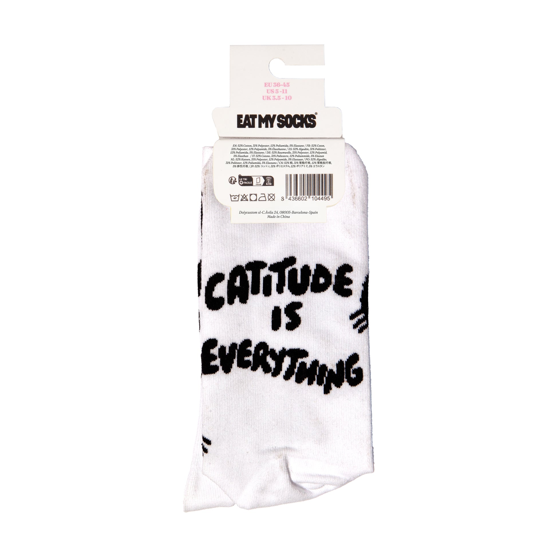 Eat My Socks Crew Socks Cat