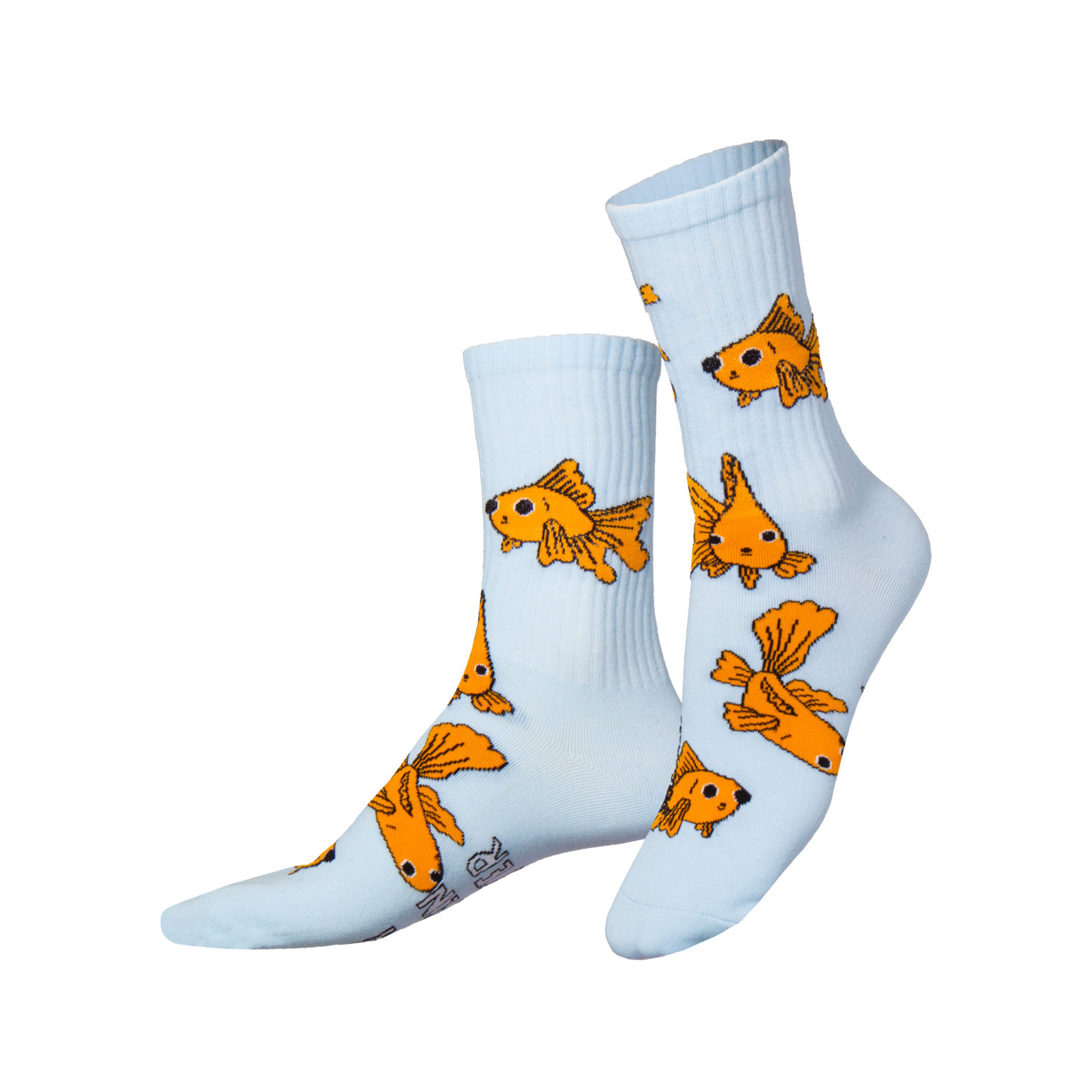 Eat My Socks Crew Socks Goldfish