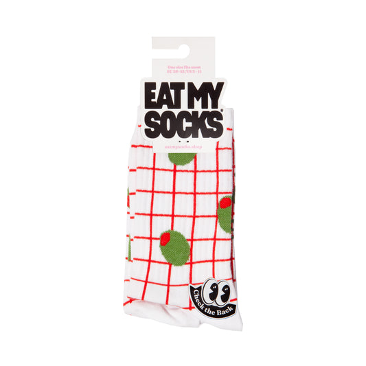 Eat My Socks Crew Socks Olive