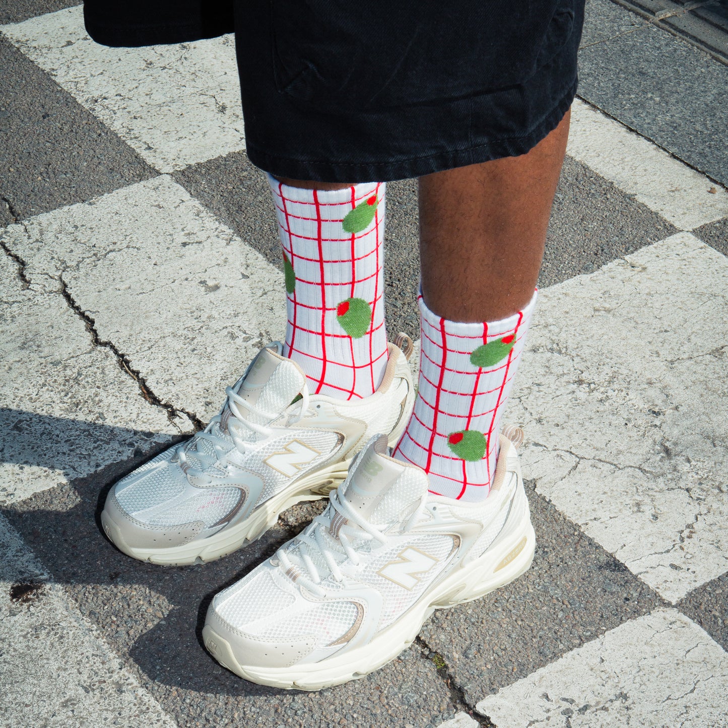 Eat My Socks Crew Socks Olive