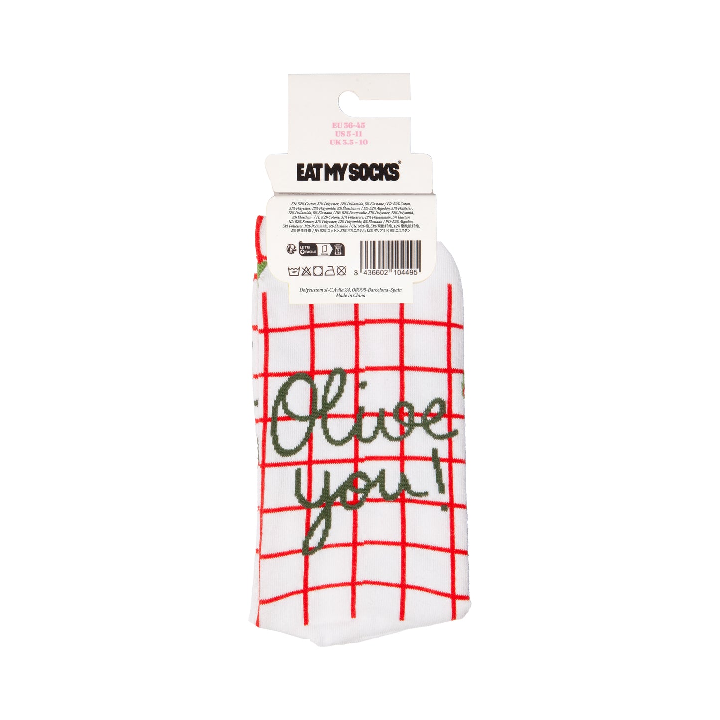 Eat My Socks Crew Socks Olive