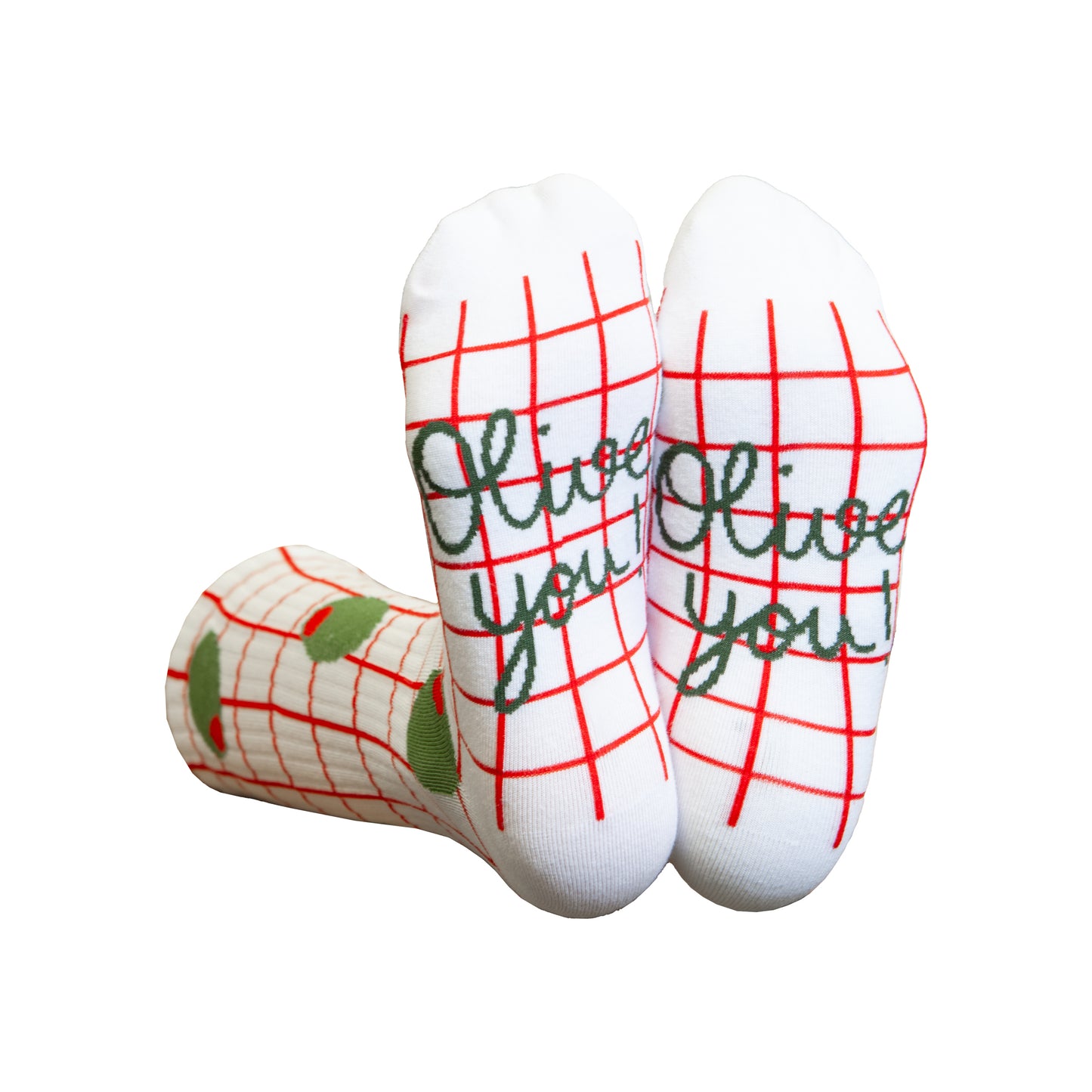 Eat My Socks Crew Socks Olive