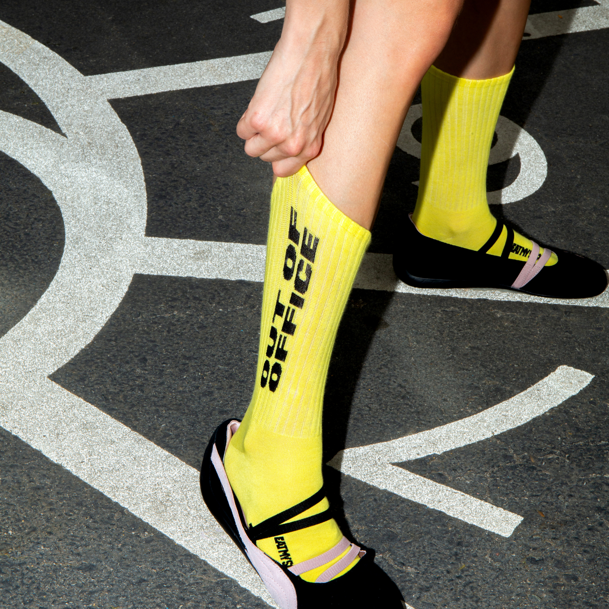 Eat My Socks Crew Socks Out of Office