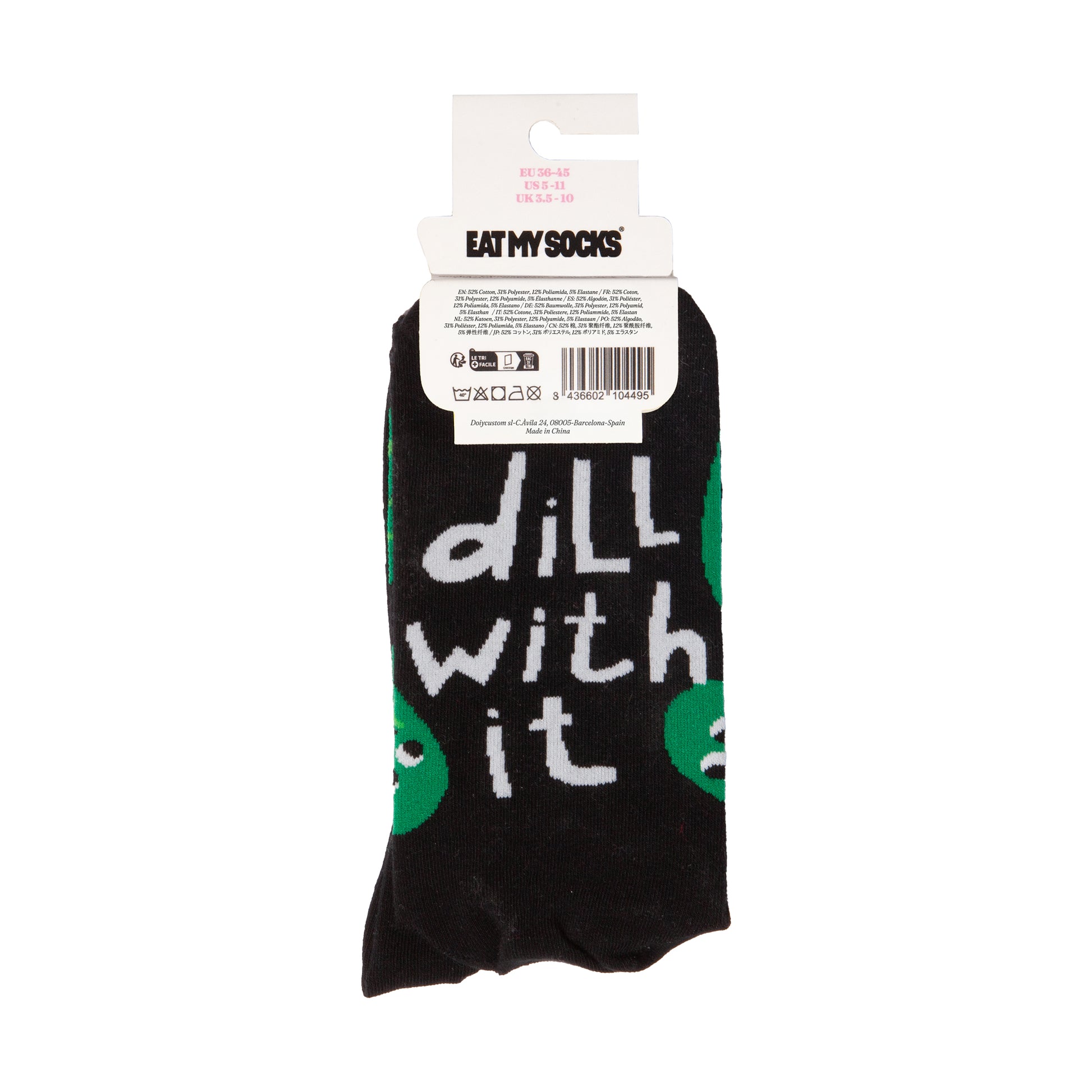 Eat My Socks Crew Socks Pickles