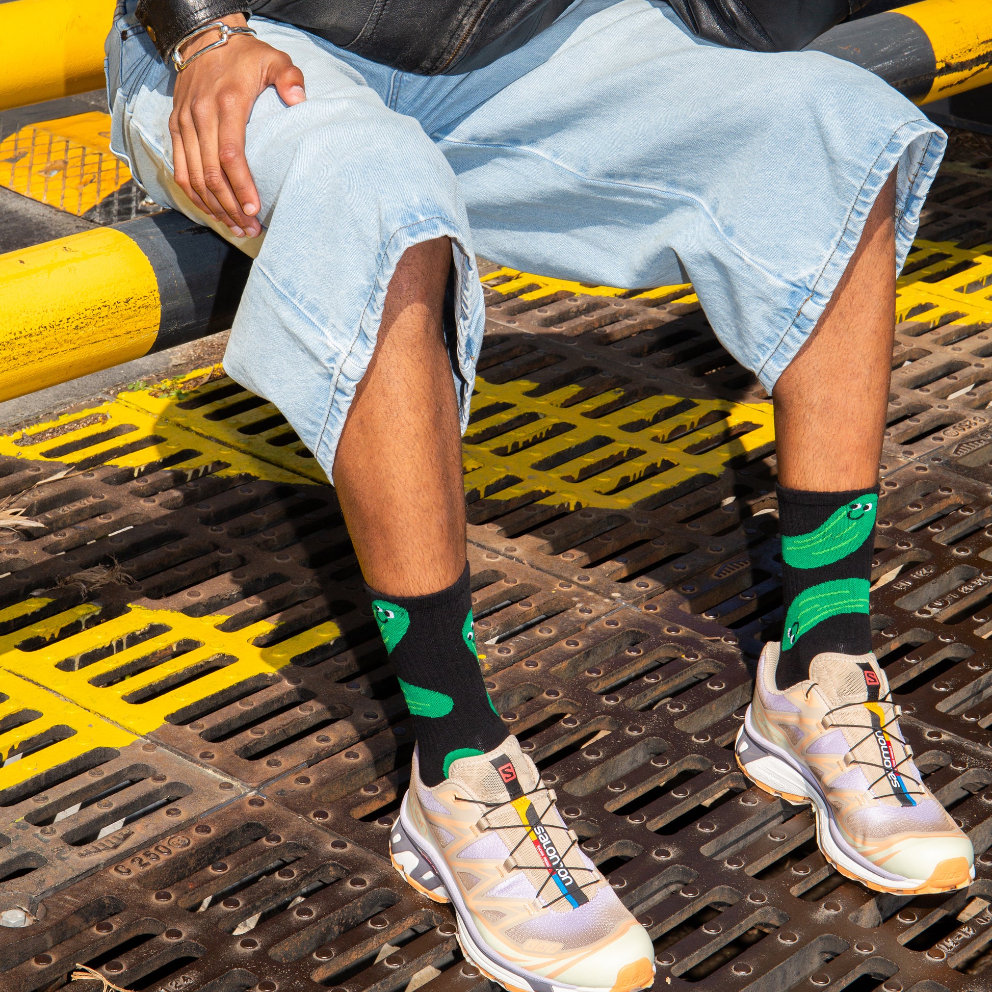 Eat My Socks Crew Socks Pickles