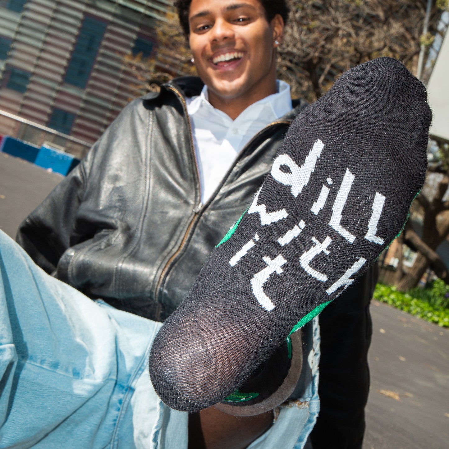 Eat My Socks Crew Socks Pickles