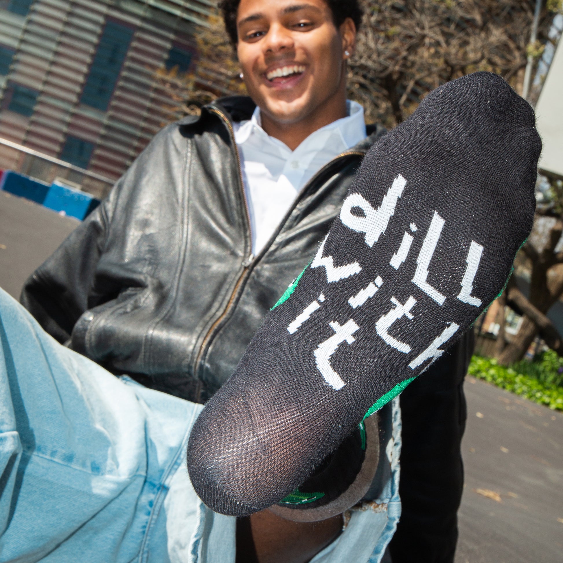 Eat My Socks Crew Socks Pickles