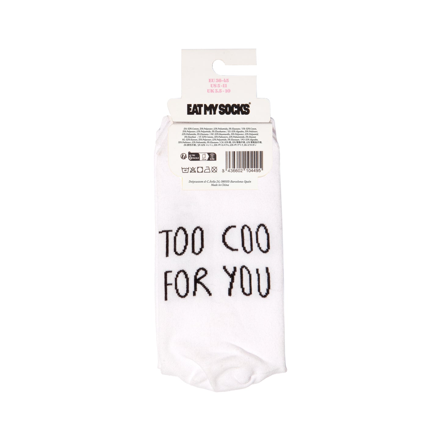 Eat My Socks Crew Socks Pigeon