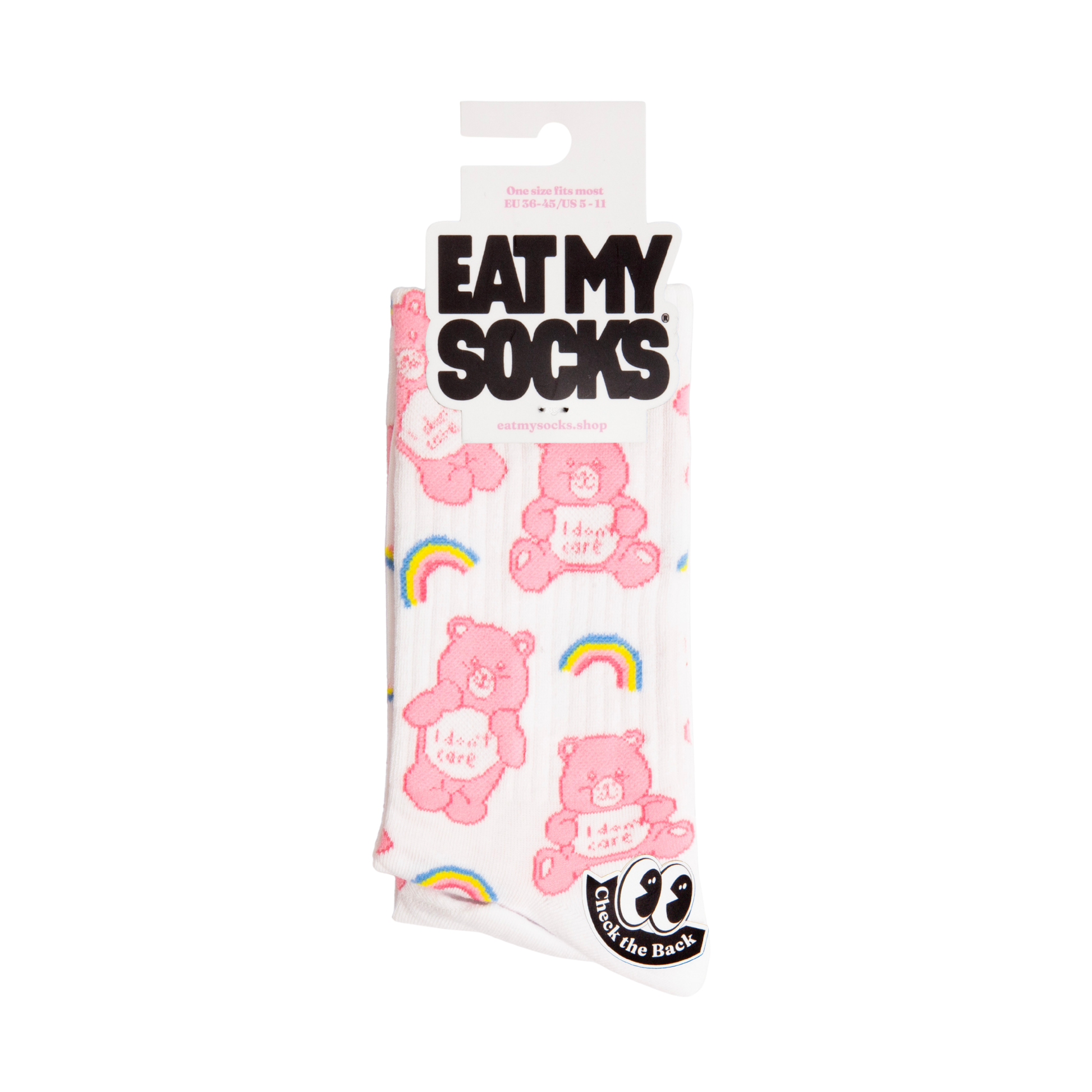 Eat My Socks Crew Socks Rainbow Bear