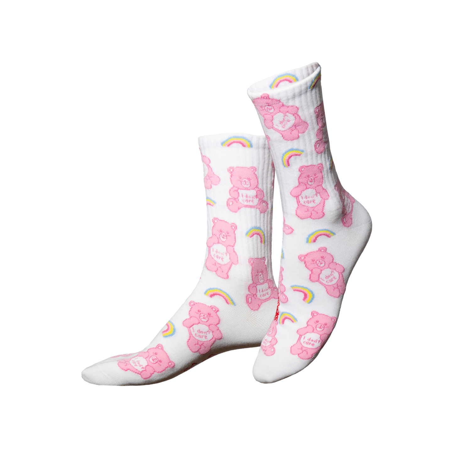 Eat My Socks Crew Socks Rainbow Bear