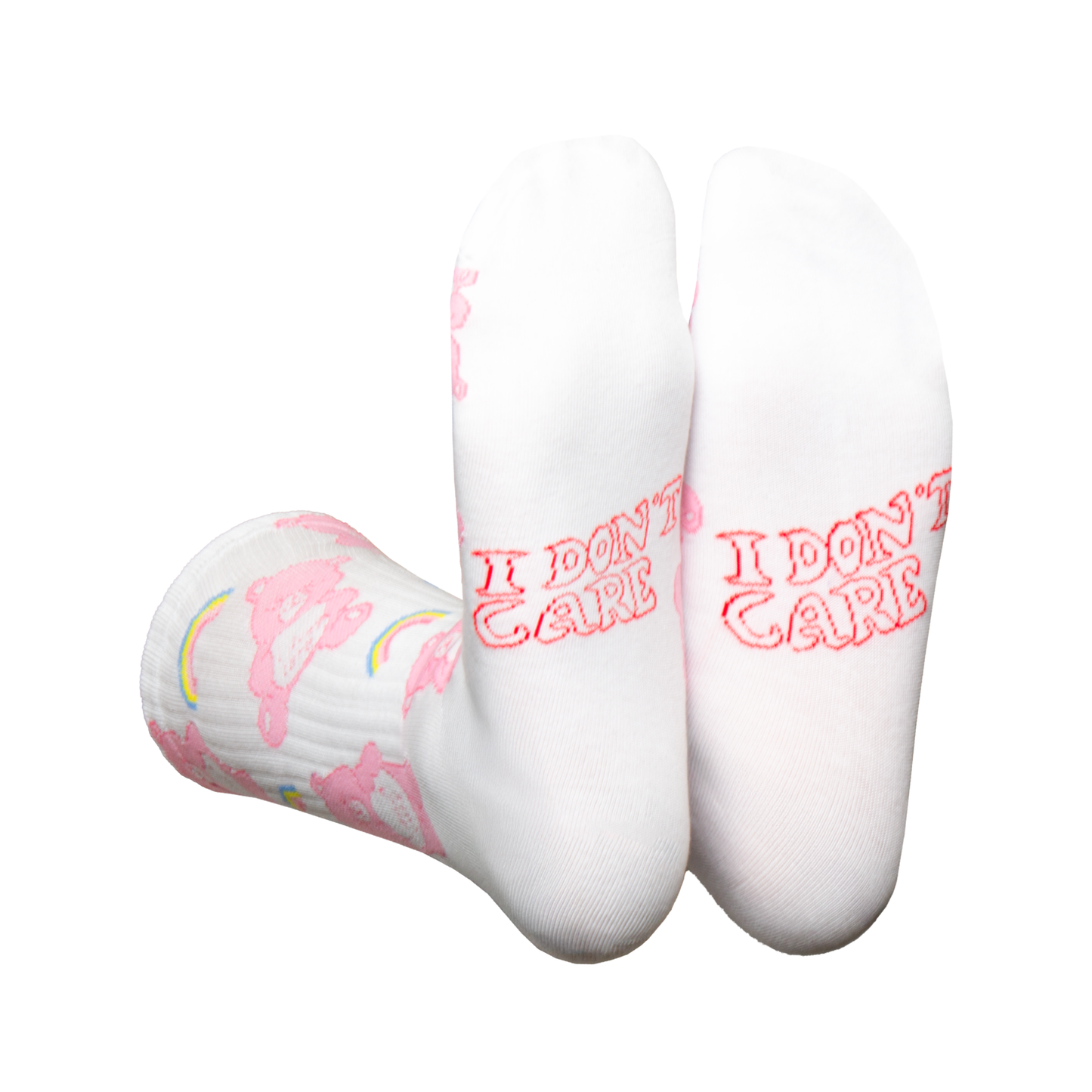 Eat My Socks Crew Socks Rainbow Bear