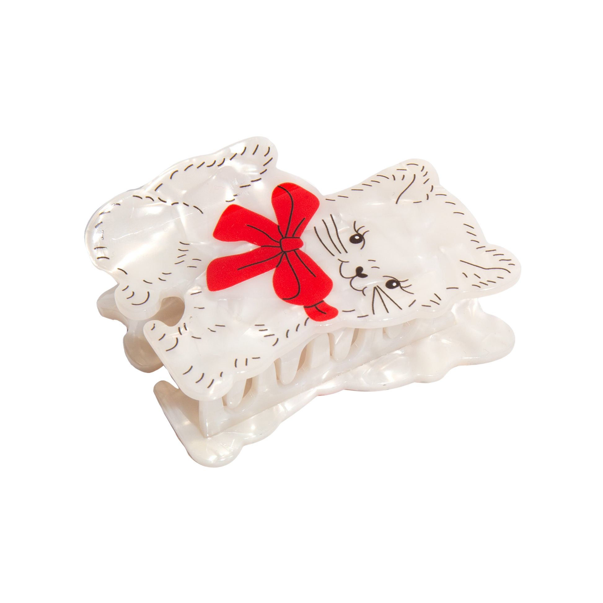 Eat My Socks Hair Claw Vintage Cat