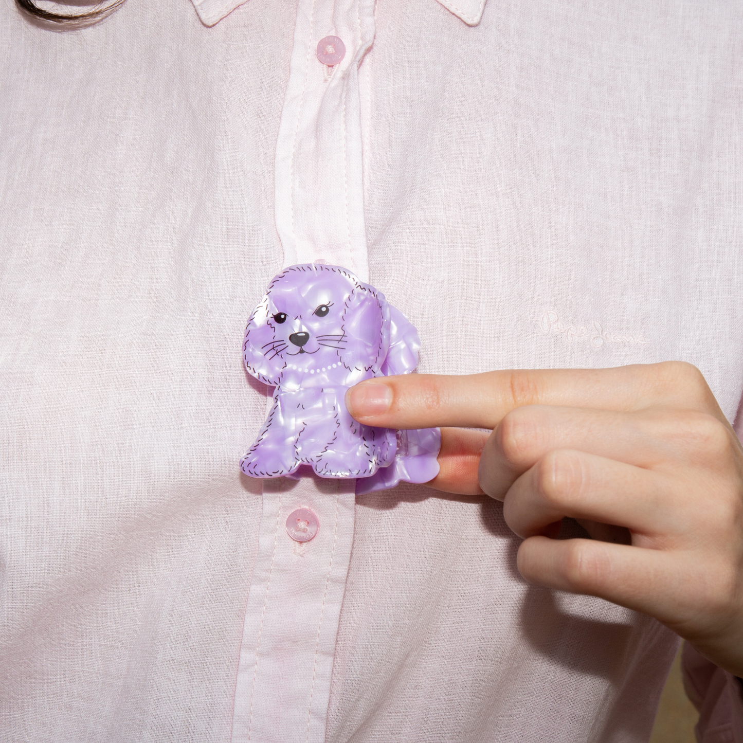 Eat My Socks Hair Claw Vintage Dog