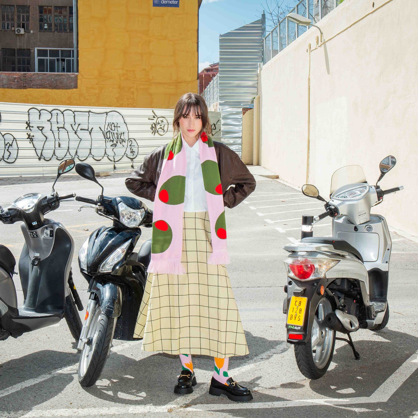 Eat My Socks Scarf Olive