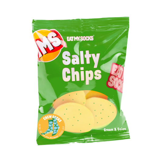 Eat My Socks Socks Salty Chips Green