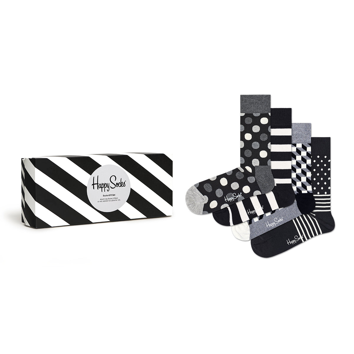 Happy Socks Gift Set Classic Black & White (9150) 4-Pack