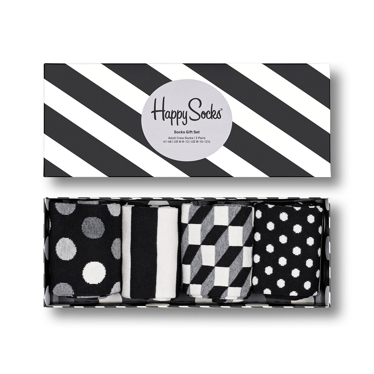 Happy Socks Gift Set Classic Black & White (9150) 4-Pack