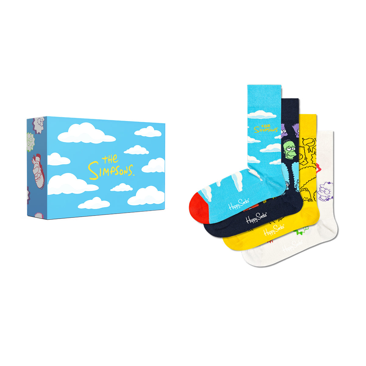 Happy Socks The Simpsons Gift Set Clouds In The Sky (0200) 4-Pack