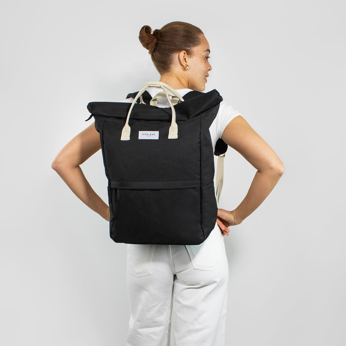 Kind Bag Backpack Large Pebble Black