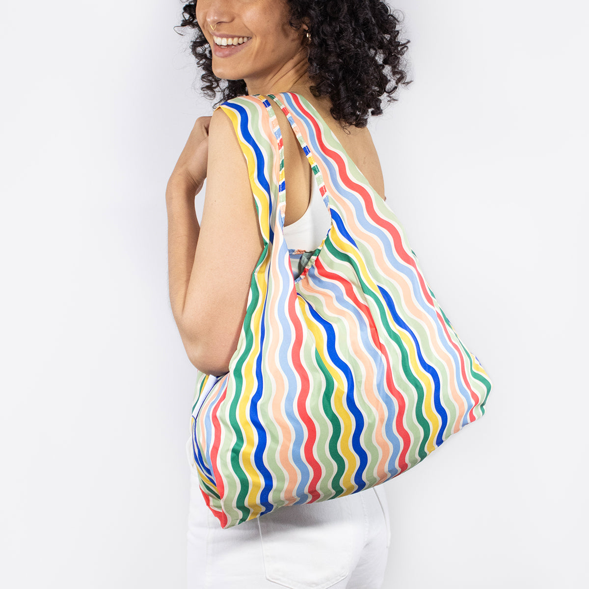 Kind Bag Reusable Bag Medium Rainbow Waves