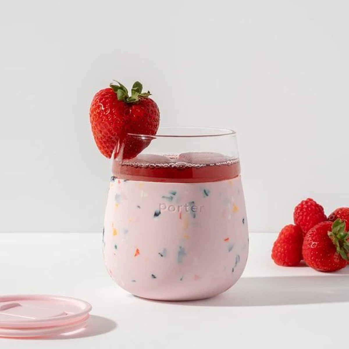 Glass Tumbler Terrazzo 444ml Blush