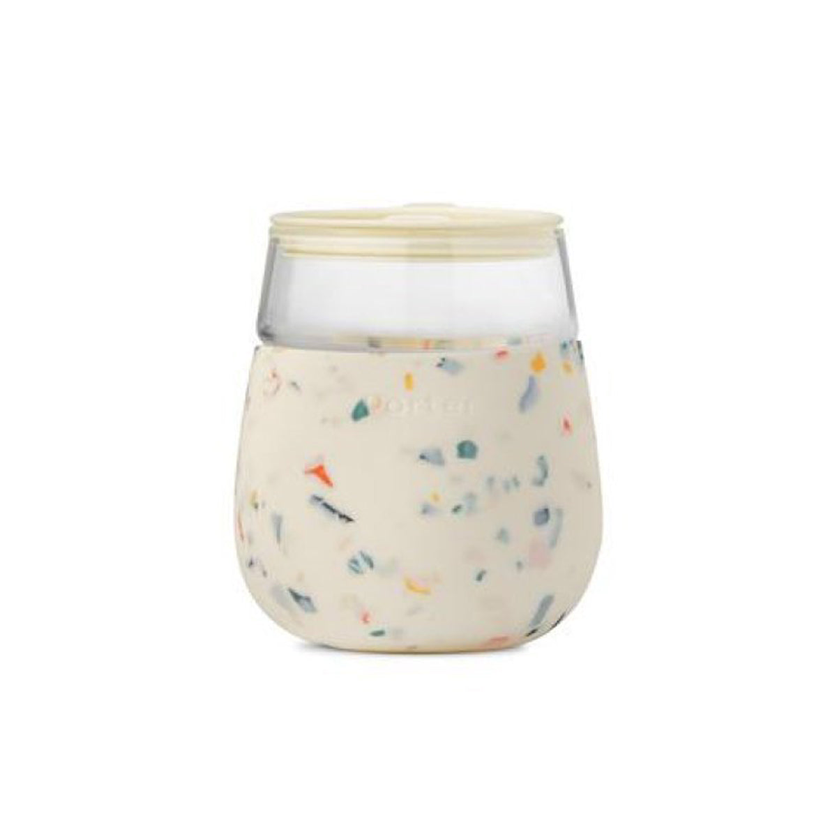 Glass Tumbler Terrazzo 444ml Cream