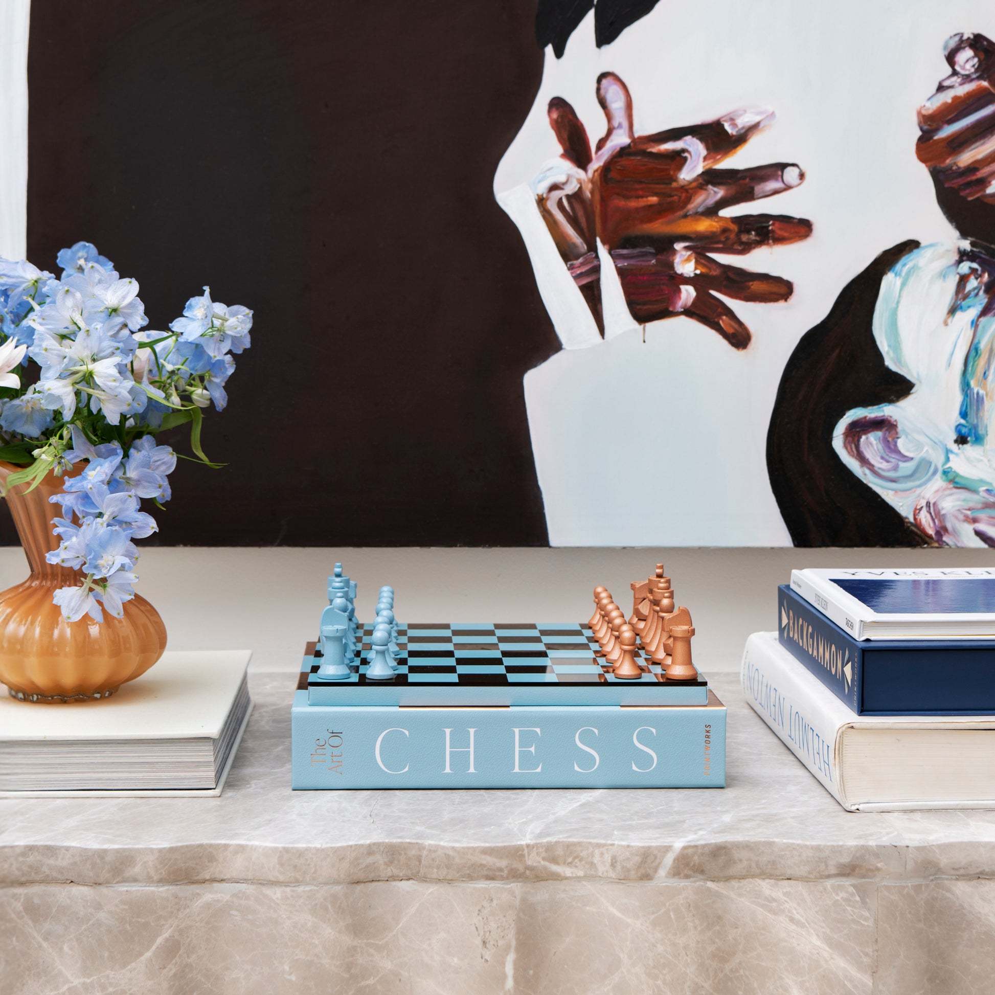 Printworks Classic Games Art of Chess Mirror Light Blue Copper