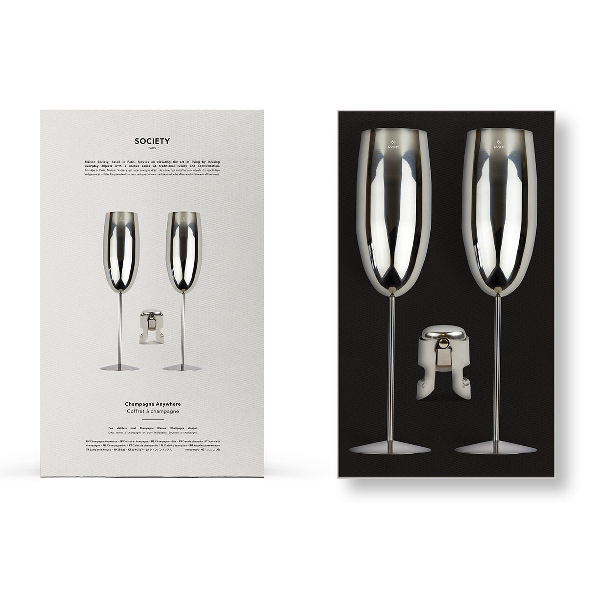 Society Paris Barware Champagne Anywhere Flute Set Flute Set