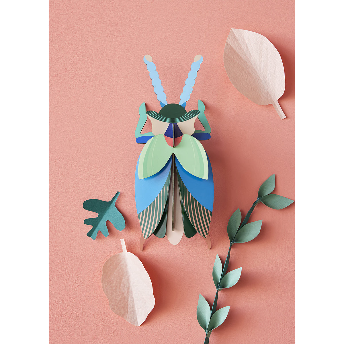 Studio Roof Wall Art Beetles (A4) Emerald Beetle