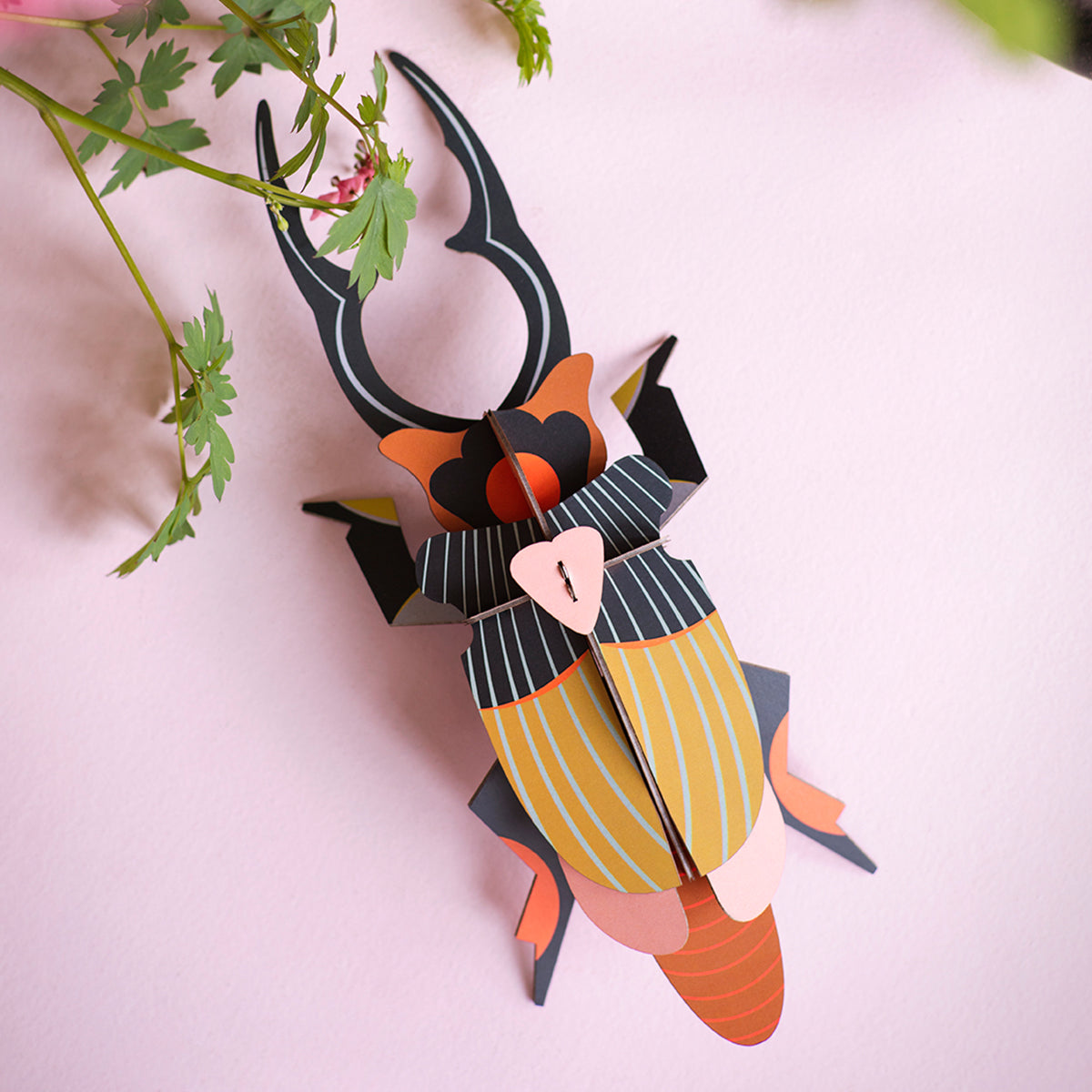 Studio Roof Wall Art Beetles (A4) Stag Beetle
