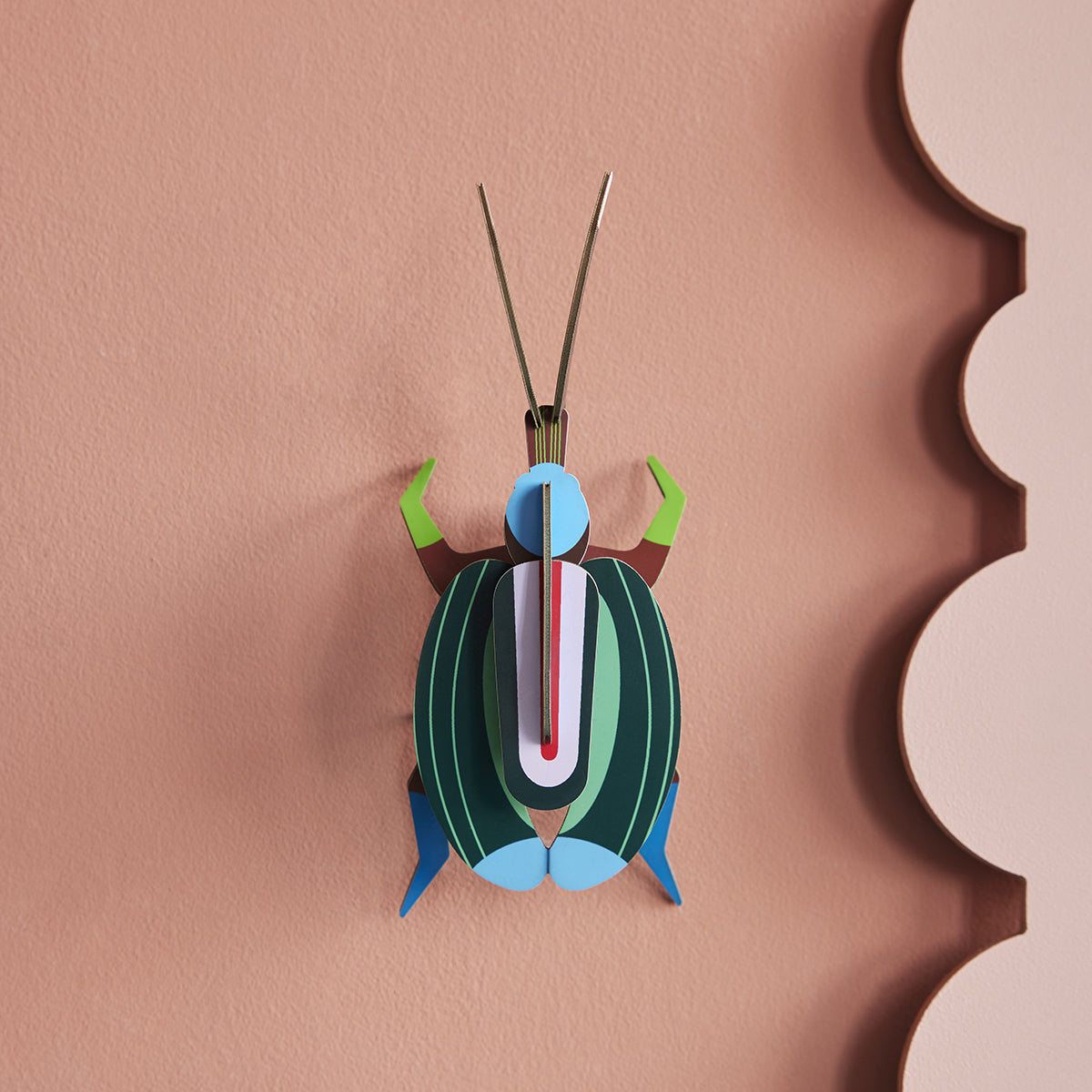Studio Roof Wall Art Beetles (B7) Green Fig Beetle