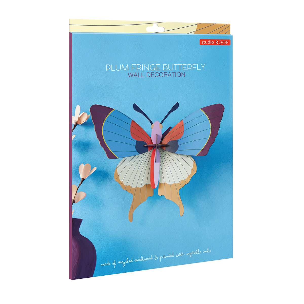 Studio Roof Wall Art Butterflies (A4) Plum Fringe Butterfly