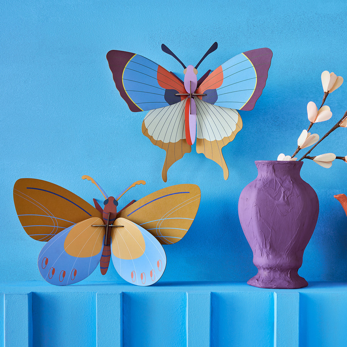 Studio Roof Wall Art Butterflies (A4) Plum Fringe Butterfly