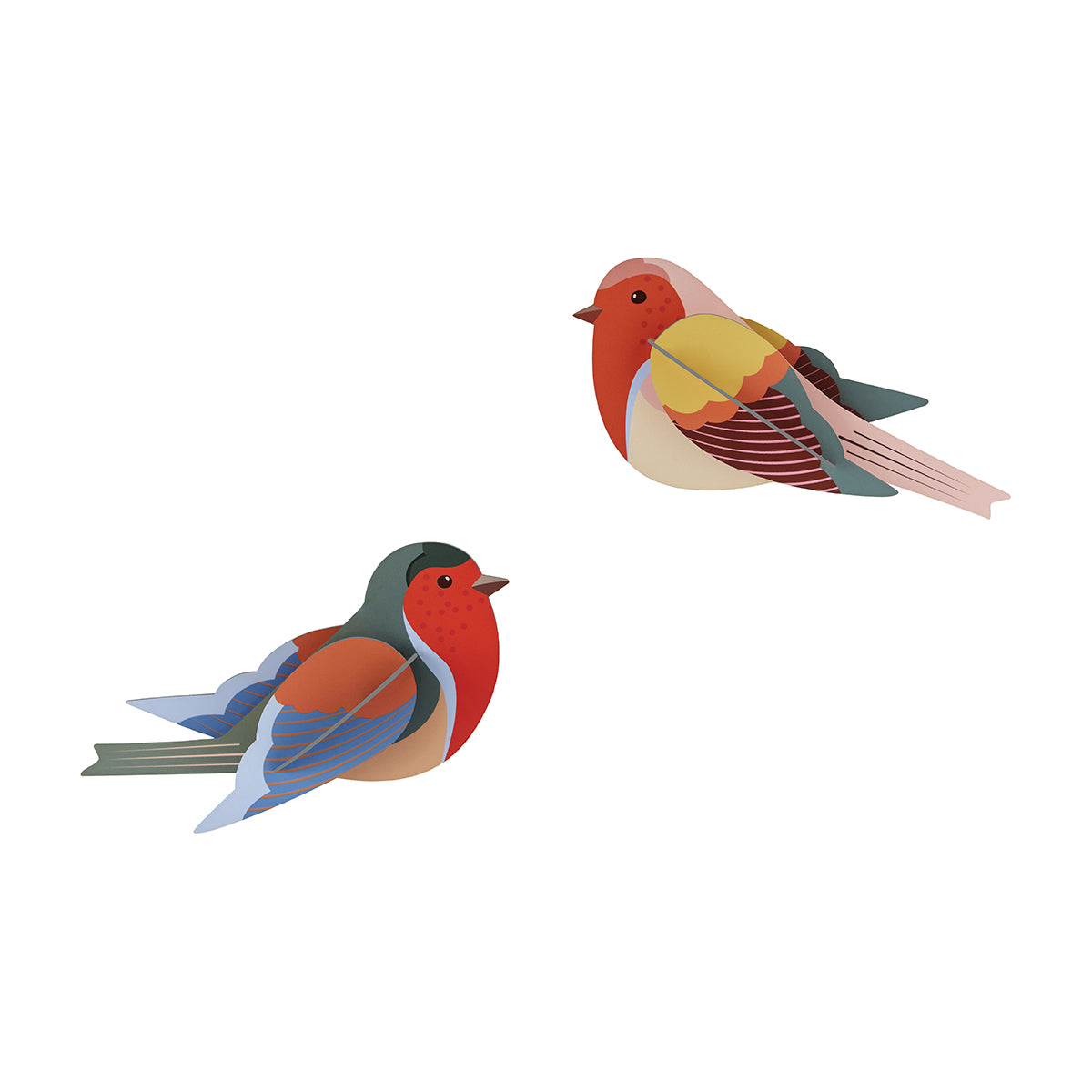 Studio Roof Wall Art Garden Birds (B6) Robins