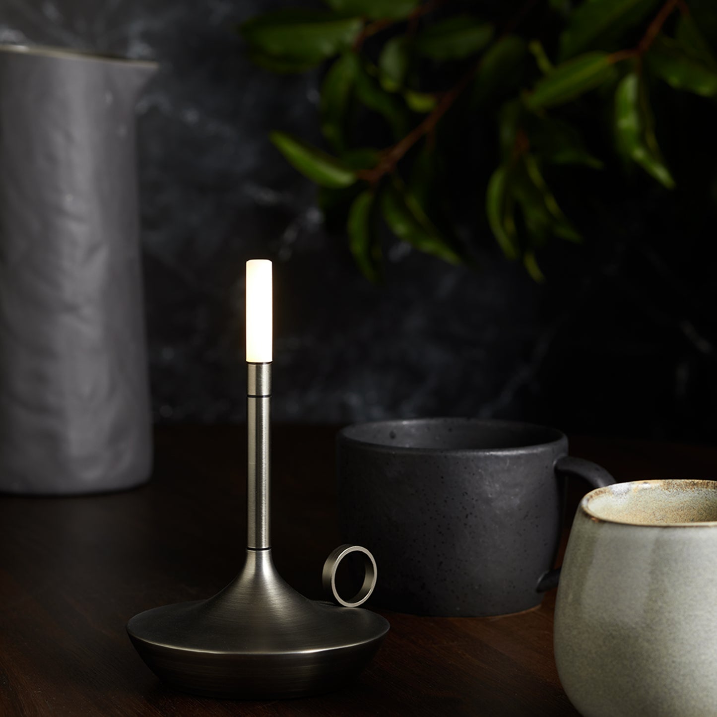 Wick Wick S Graphite LED Candlestick Lamp LED Candlestick Lamp